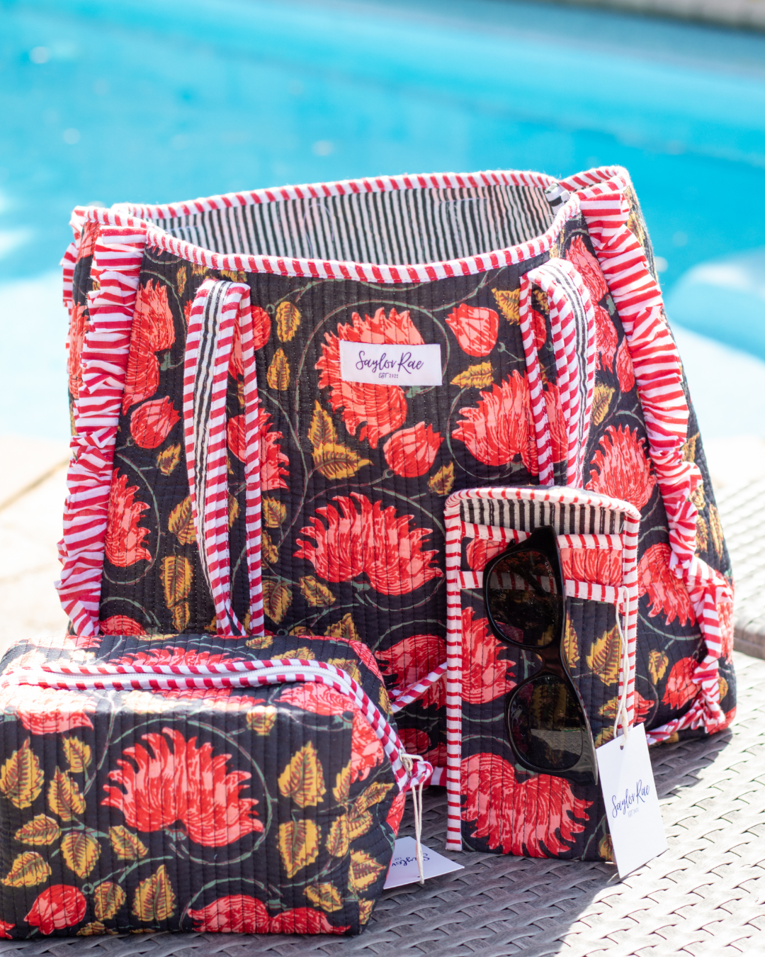 Quilted Saylor Rae Sunglass Cases - Midnight Fields