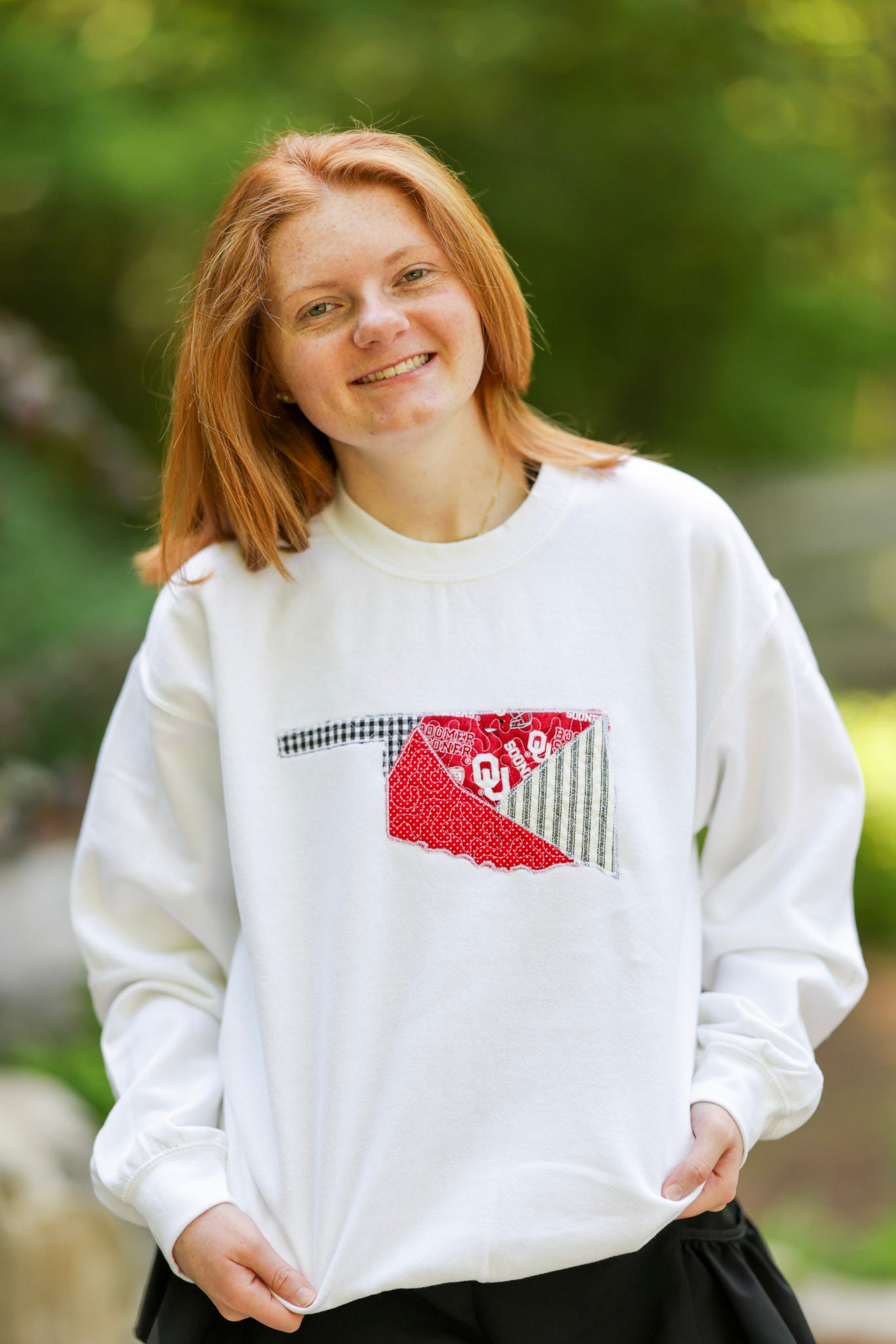 Norman Oklahoma Patchwork Crewneck
