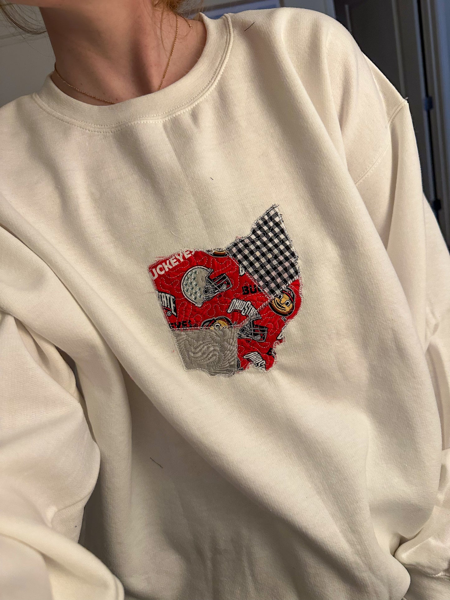 Ohio Quilted Crewneck