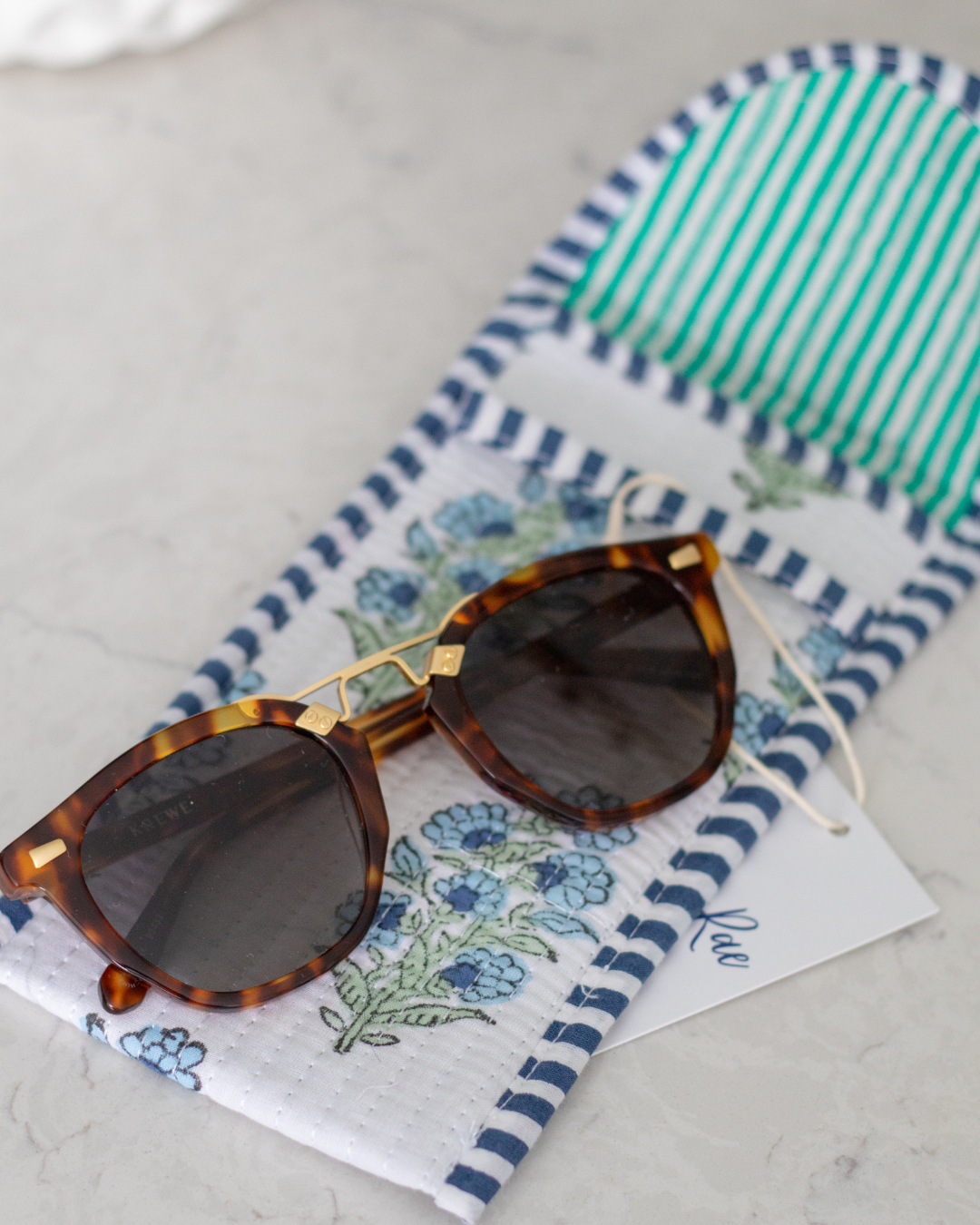 Quilted Saylor Rae Sunglass Cases - Blue Lavender