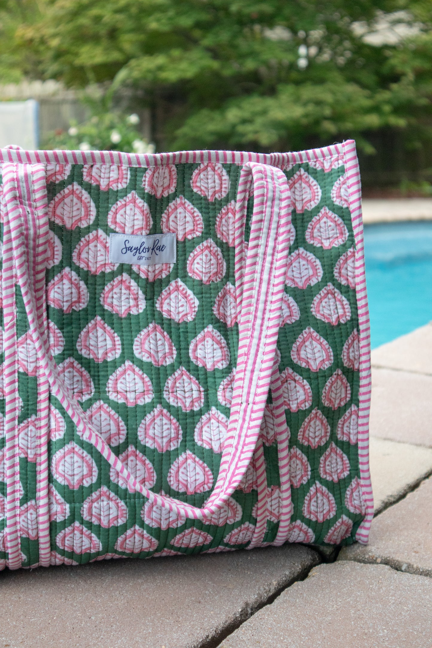 Evergreen Blossom Cove Tote Bag