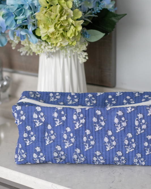 Quilted Saylor Rae Hair Tools Bag - Navy Fields