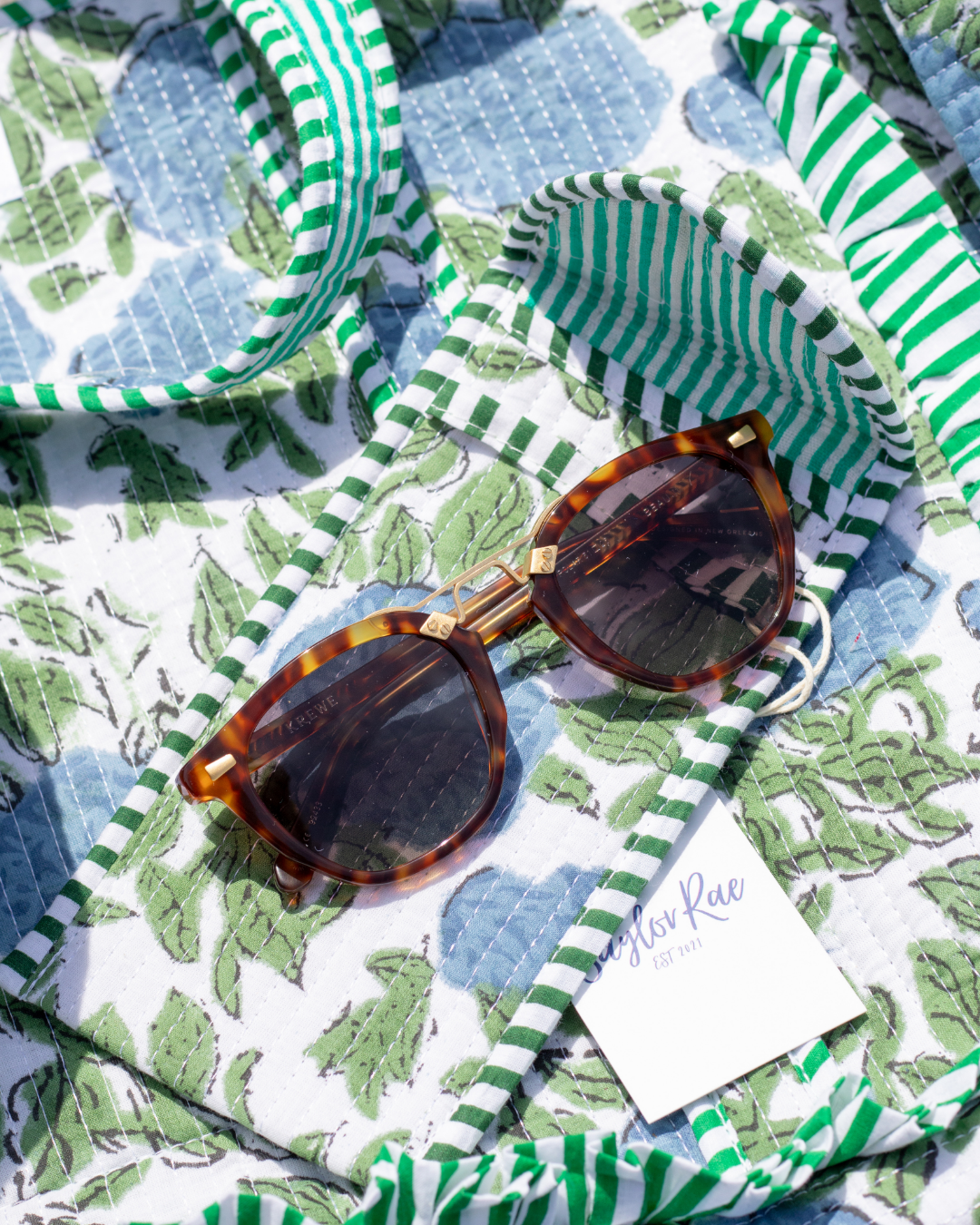 Quilted Saylor Rae Sunglass Cases - Hydrangea Fields