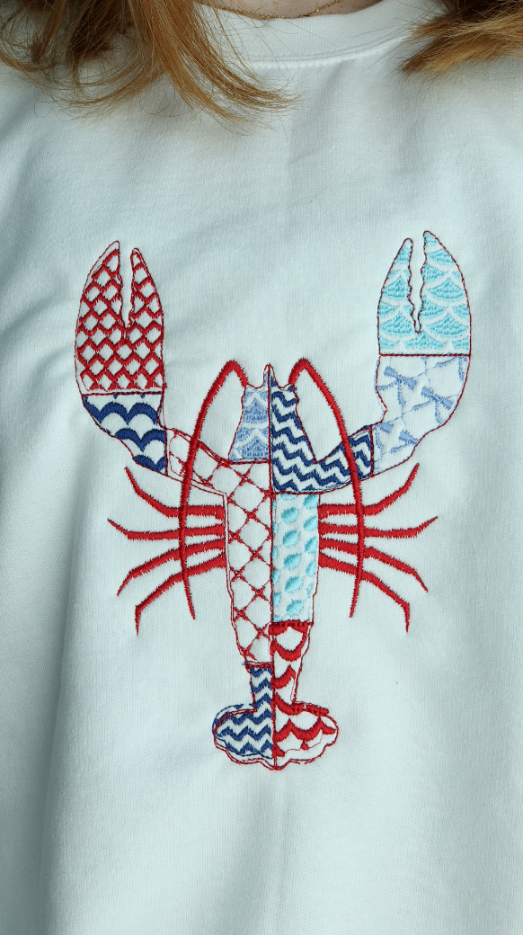 Lobster Patchwork Crewneck