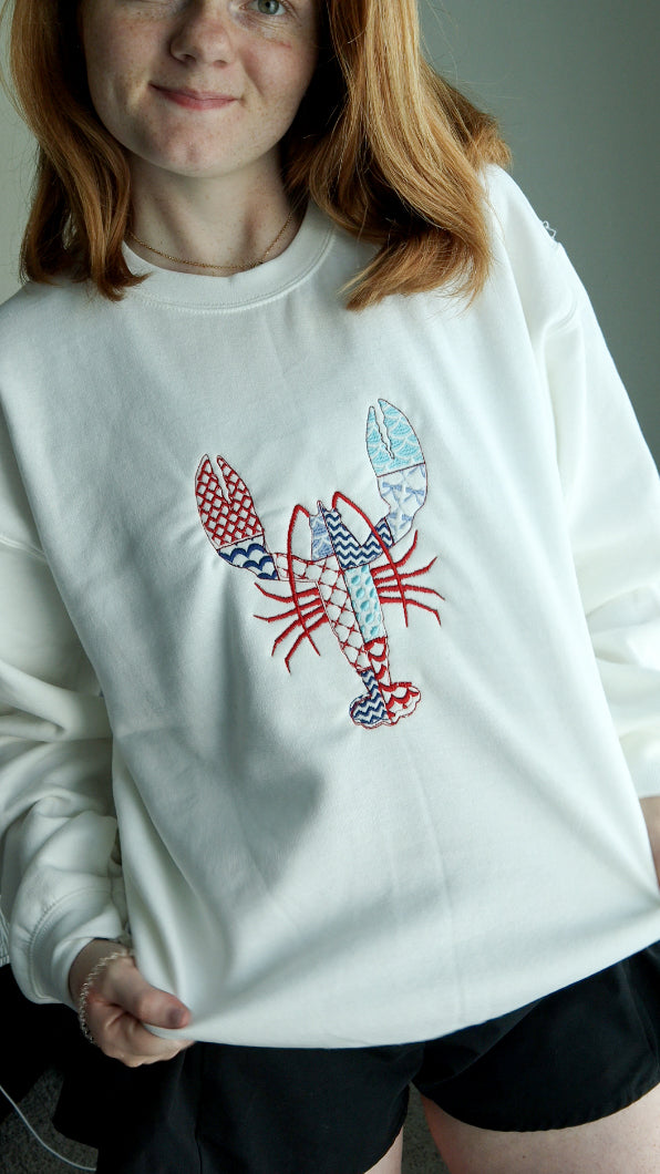 Lobster Patchwork Crewneck