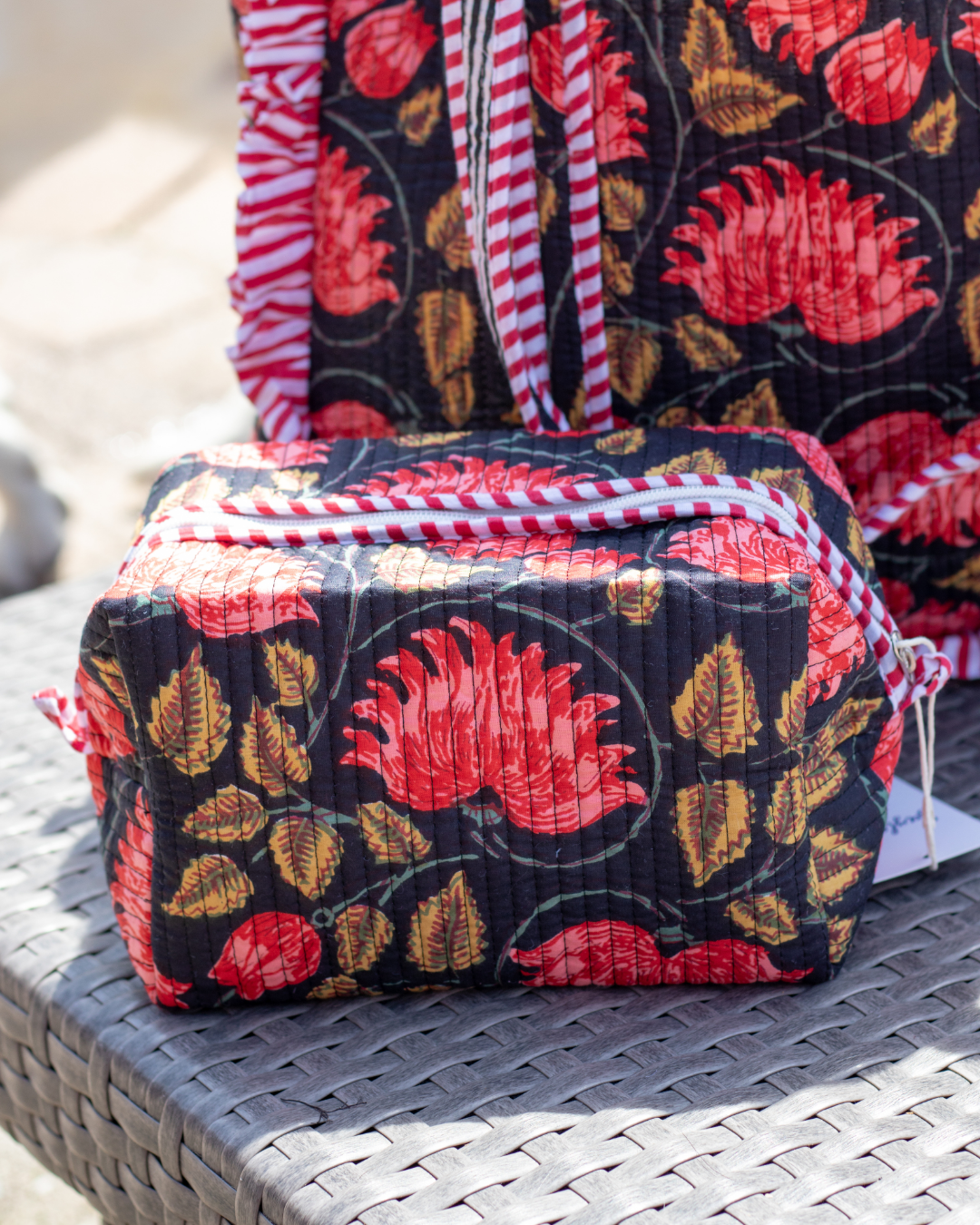Quilted Saylor Rae Makeup Bag - Midnight Fields