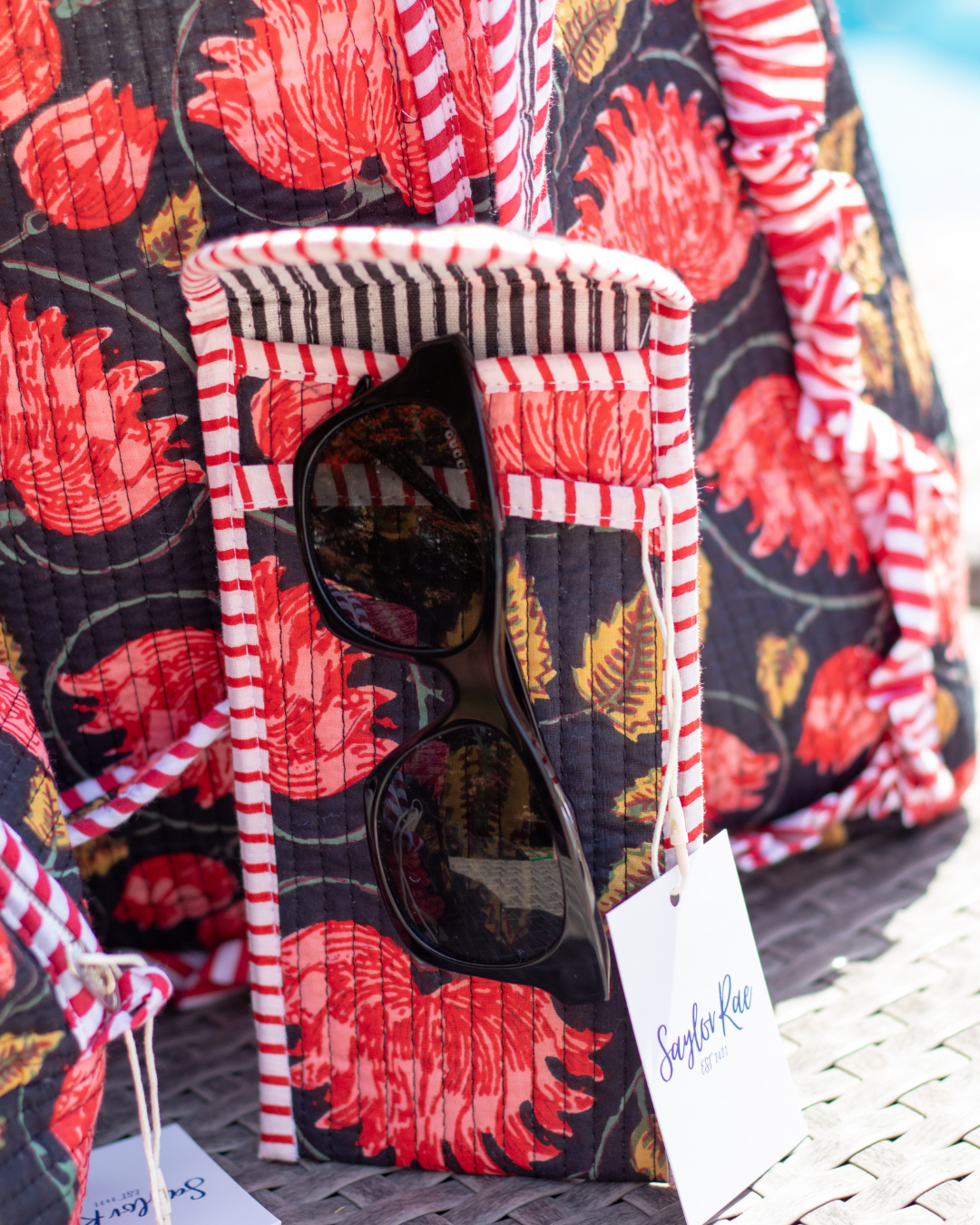 Quilted Saylor Rae Sunglass Cases - Midnight Fields