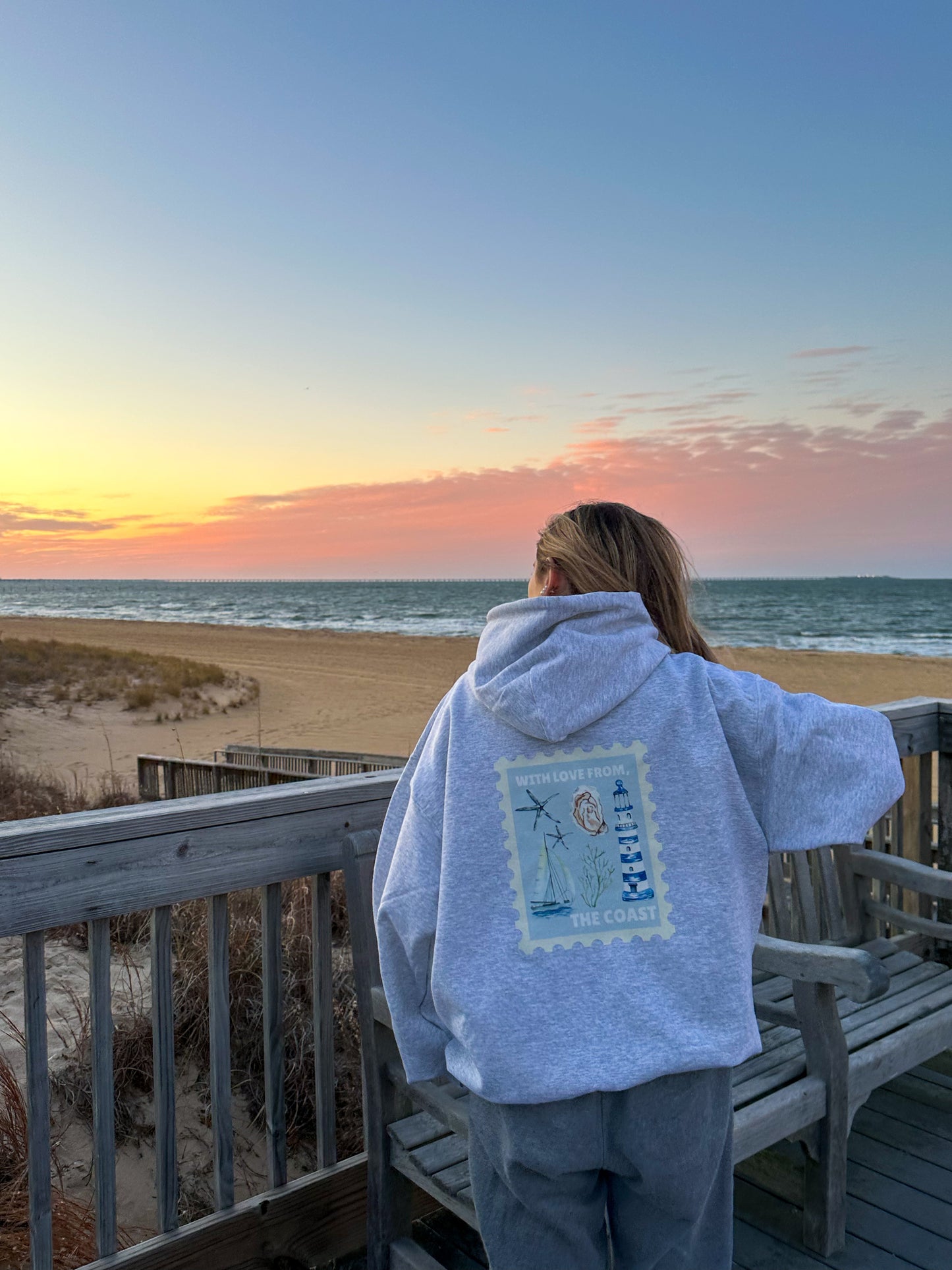 With Love From,the Coast Lighthouse Hoodie
