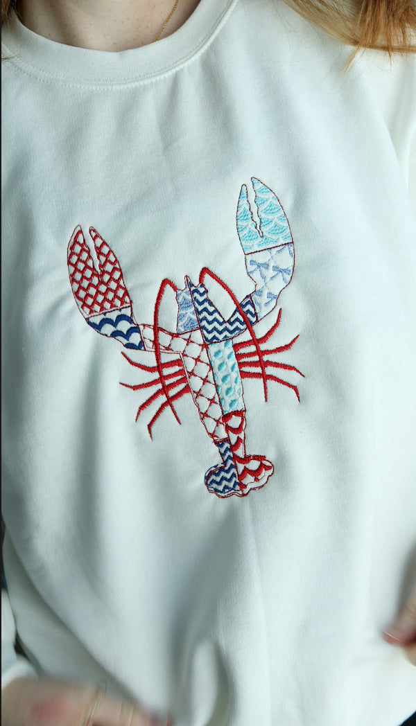 Lobster Patchwork Crewneck