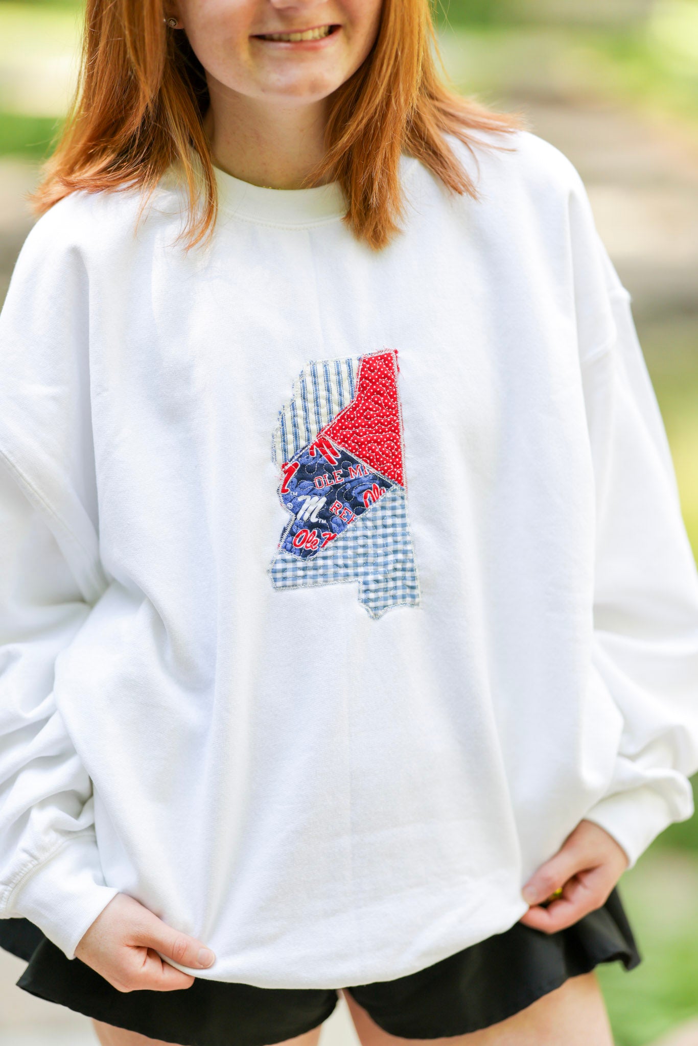 Oxford Mississippi Quilted Crewneck