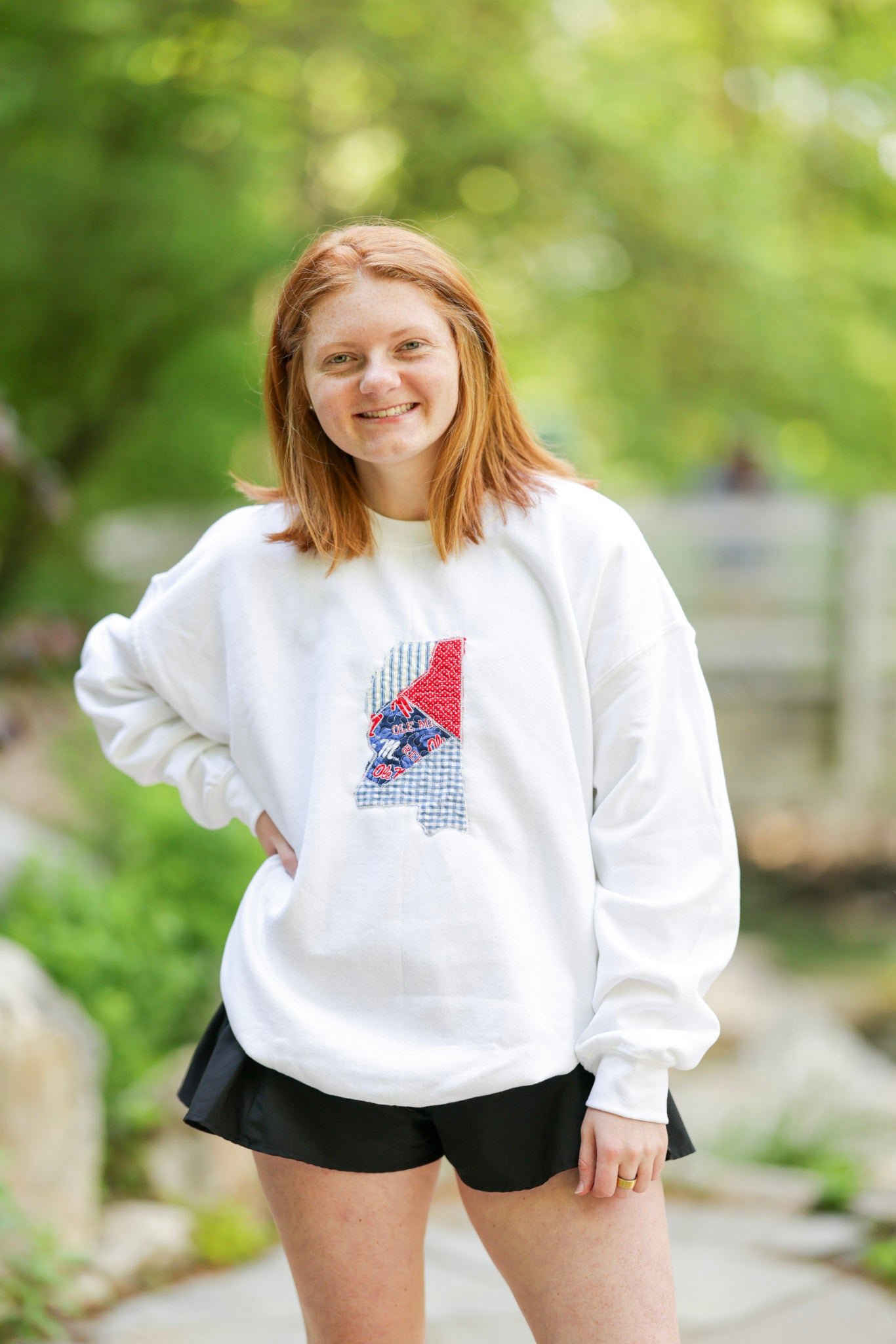 Oxford Mississippi Quilted Crewneck