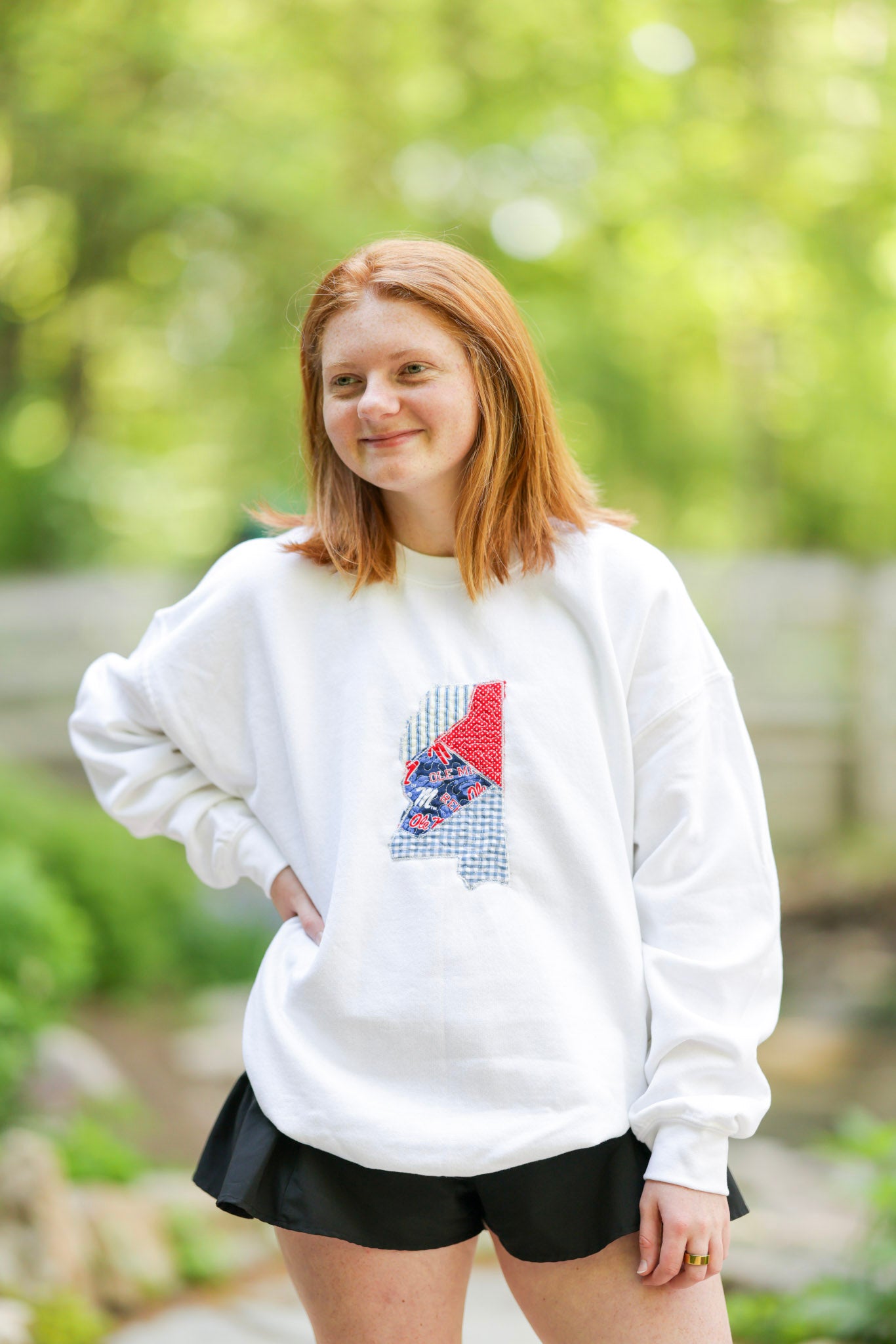 Oxford Mississippi Quilted Crewneck