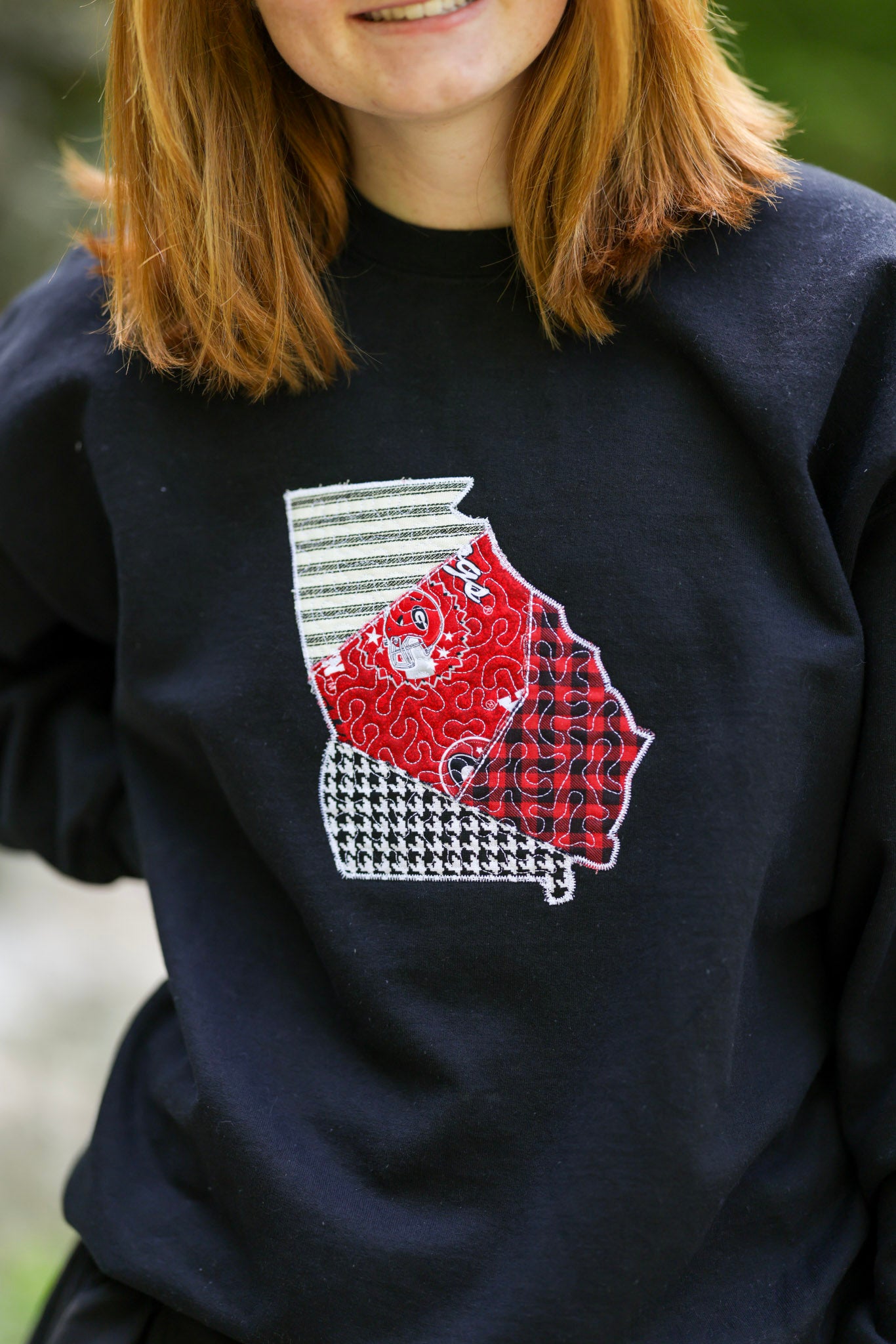 Athens Georgia Quilted Patchwork Crewneck