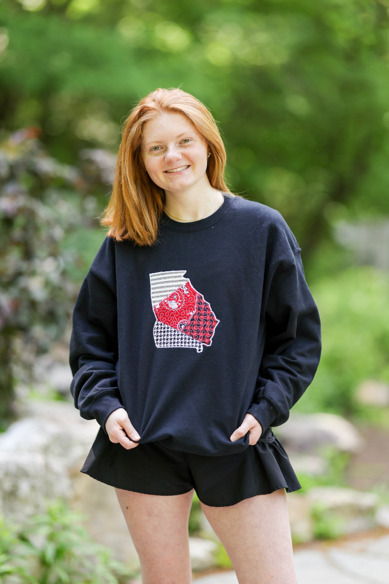 Athens Georgia Quilted Patchwork Crewneck