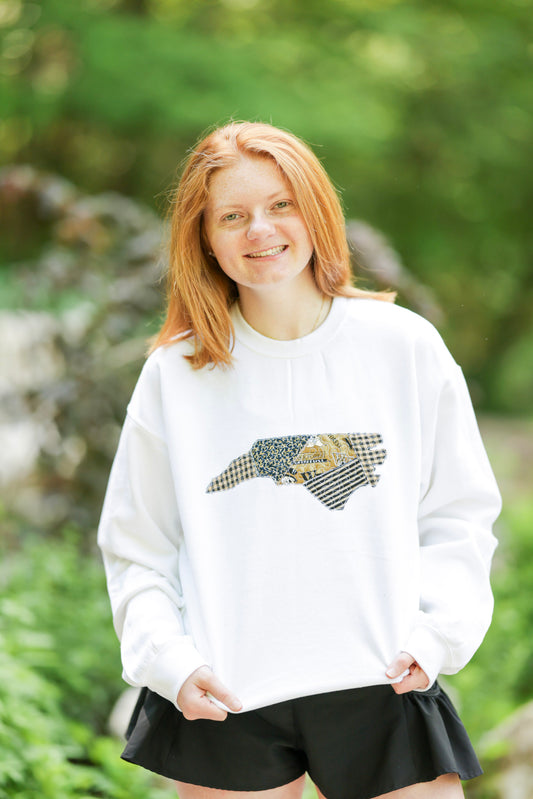 Winston Salem North Carolina Patchwork Crewneck