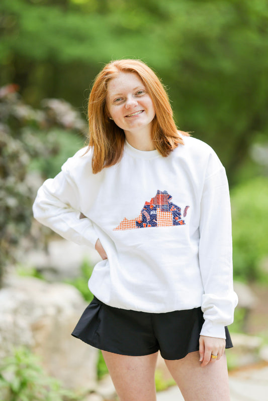 Charlottesville Virginia Patchwork Crewneck