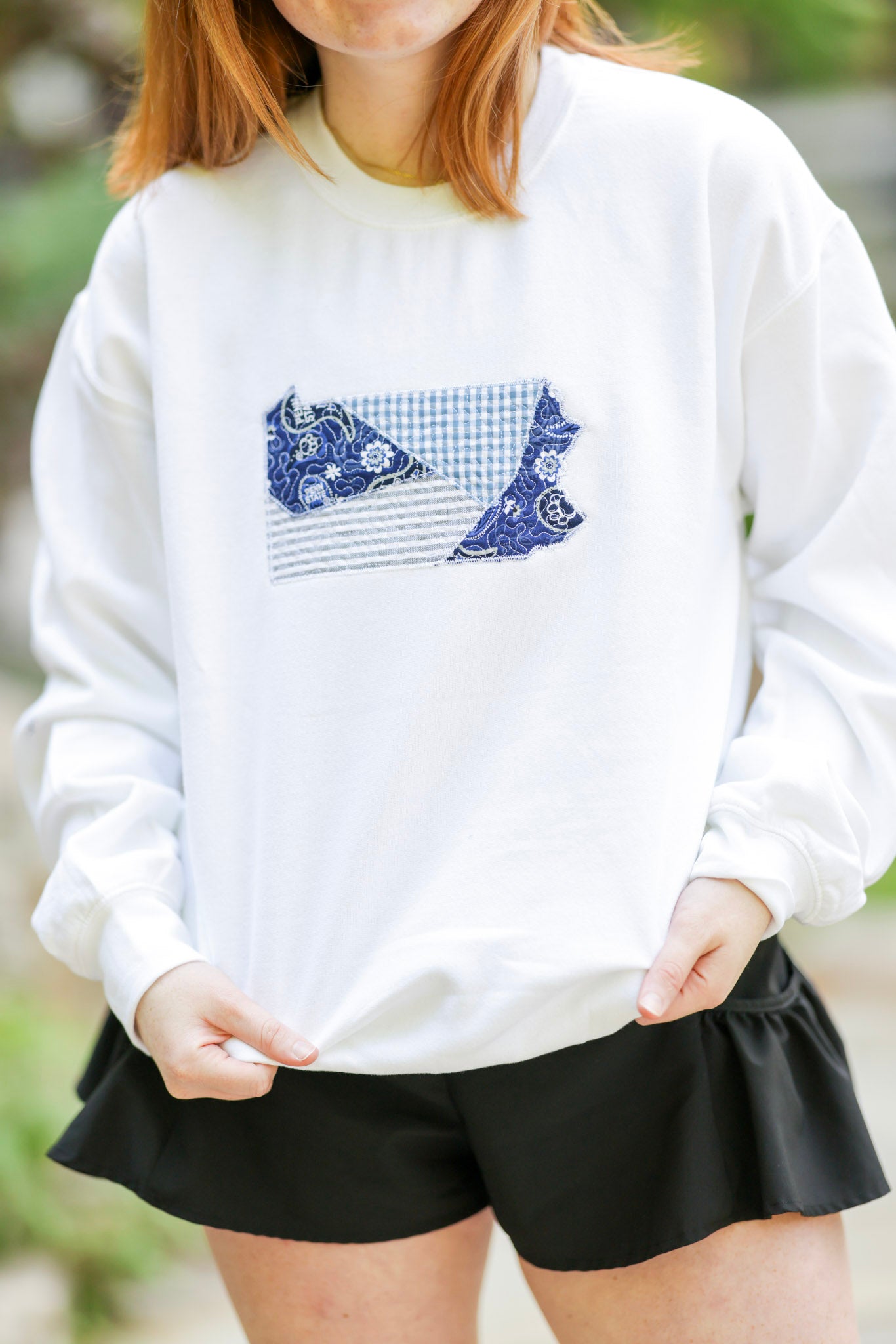 College Park Pennsylvania State Patchwork Quilted Crewneck