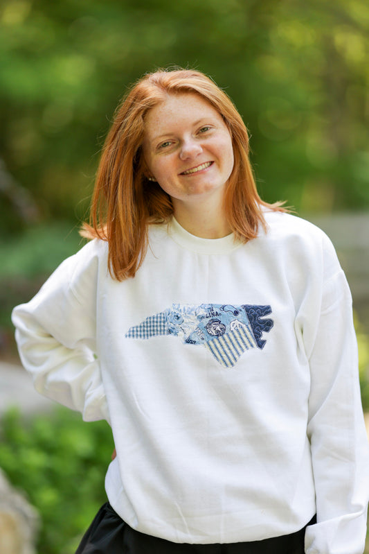 Chapel Hill North Carolina Patchwork Crewneck