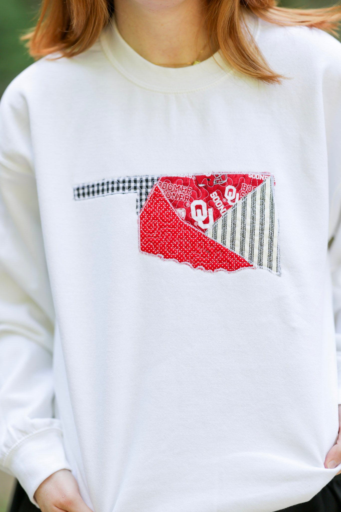 Norman Oklahoma Patchwork Crewneck