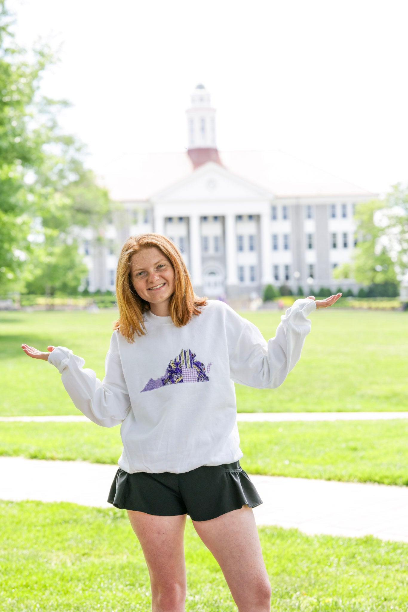 Harrisonburg Virginia Patchwork Crewneck