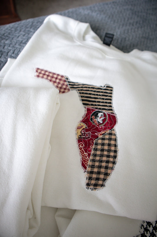 Tallahassee Florida Patchwork Crewneck