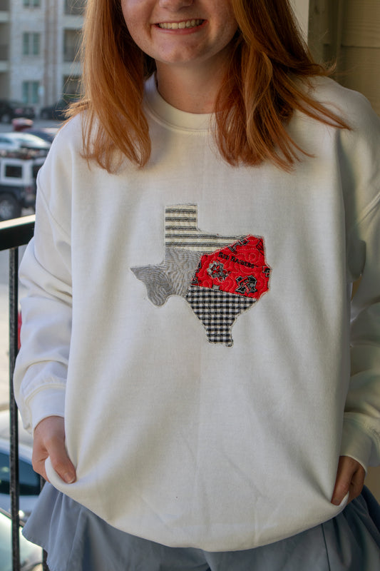 Lubbock Texas Quilted Crewneck