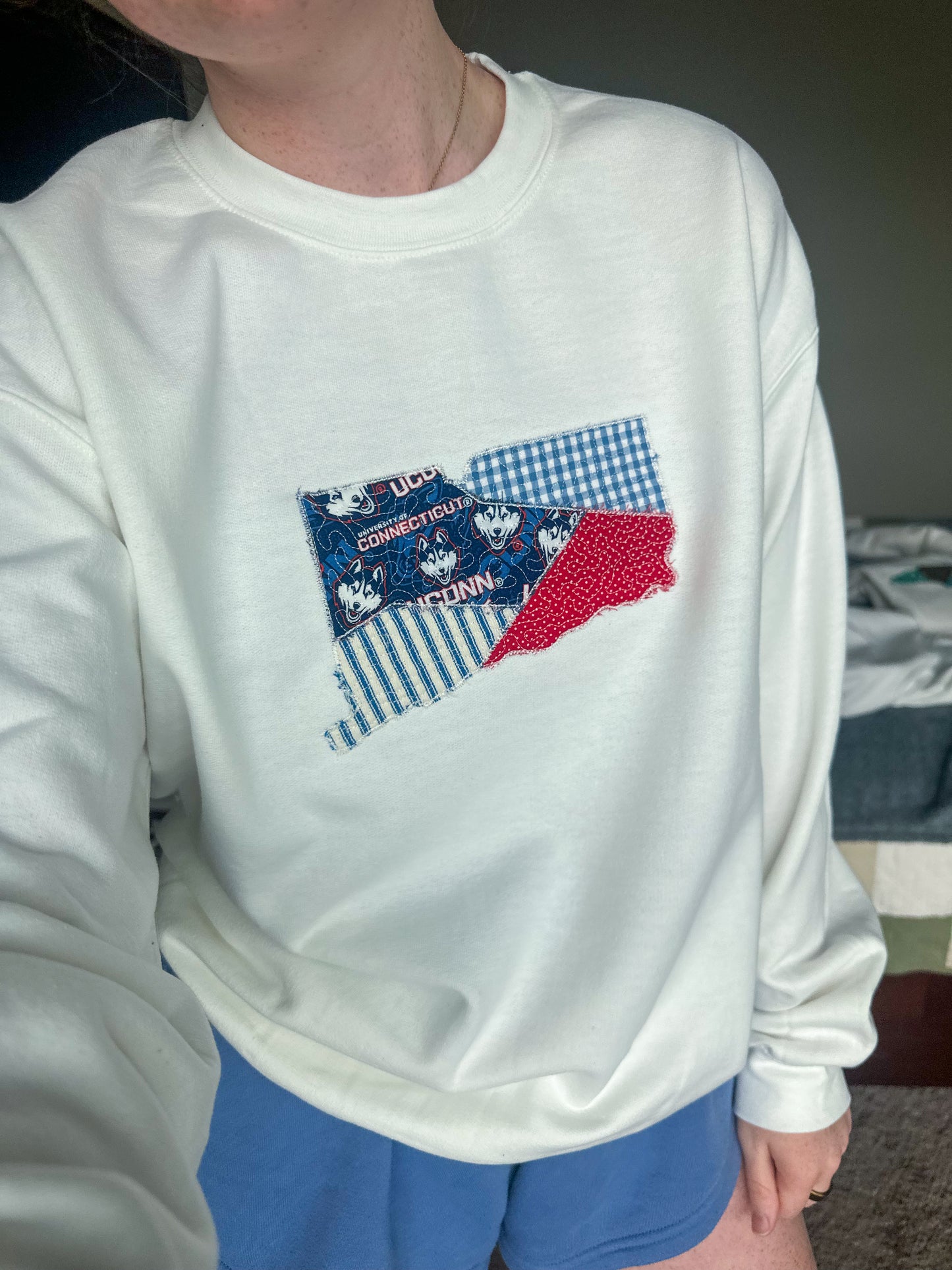 Spokane Washington Patchwork Crewneck