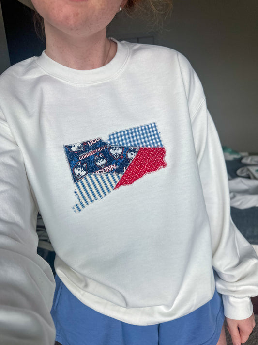 Storrs Connecticut Patchwork Crewneck