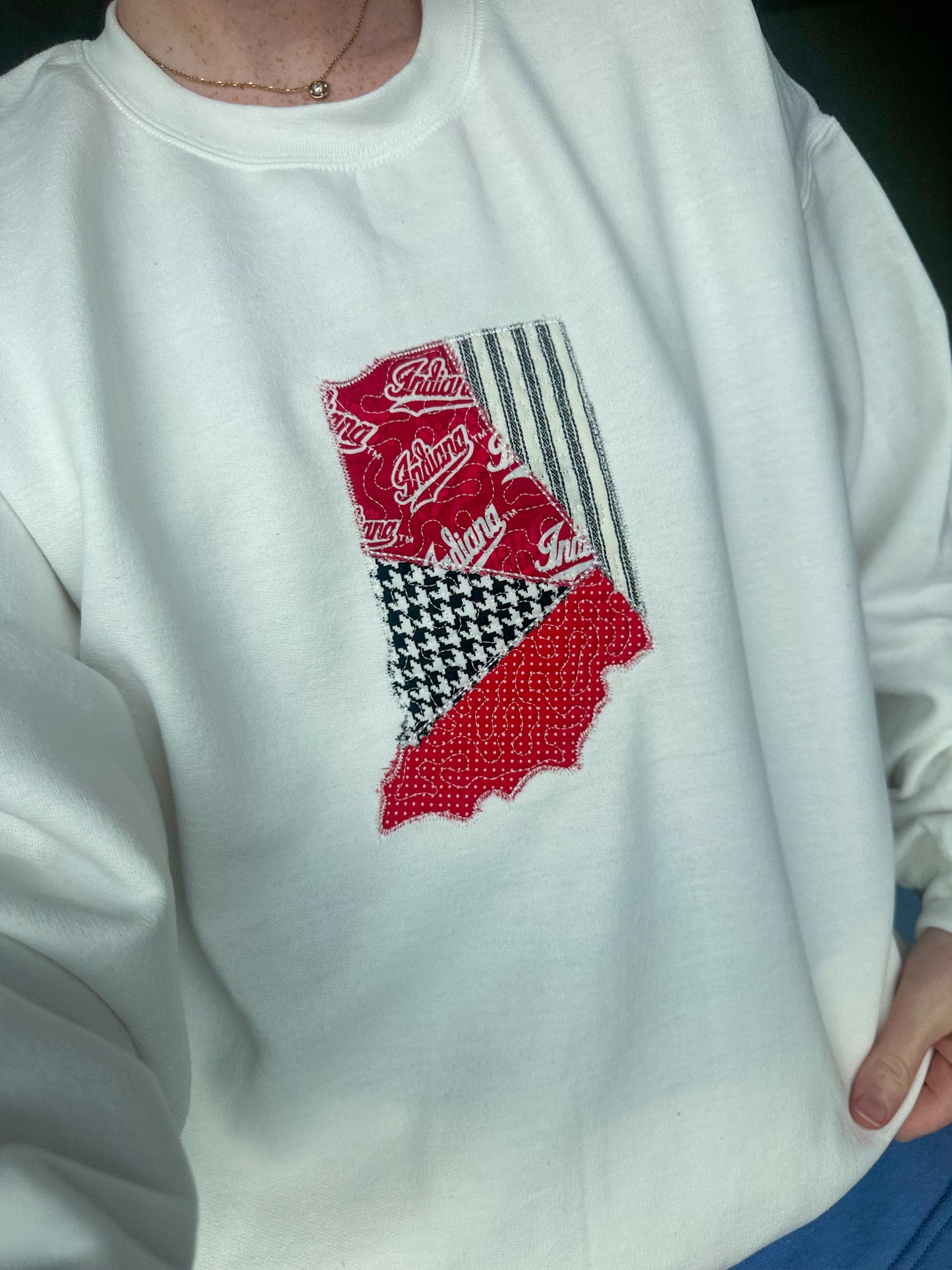 Bloomington Indiana Patchwork Crewneck