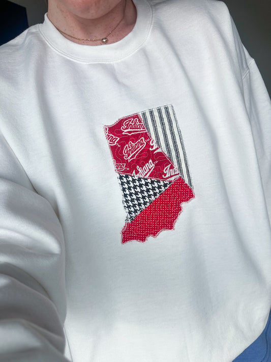Bloomington Indiana Patchwork Crewneck