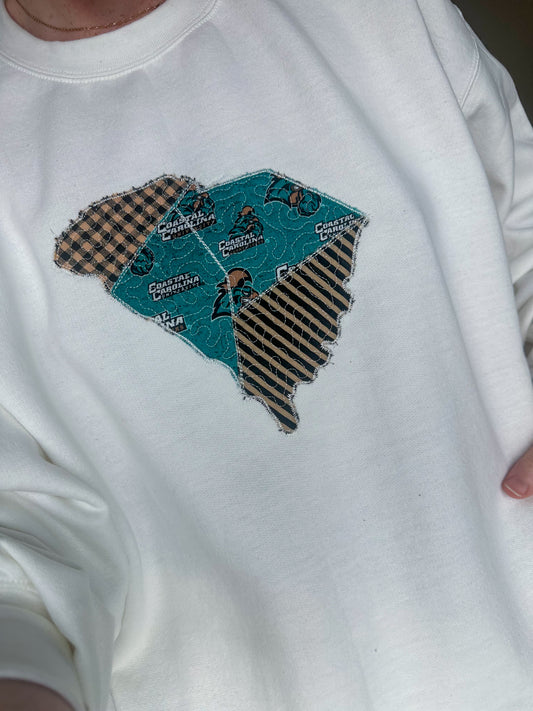 Conway South Carolina Patchwork Crewneck