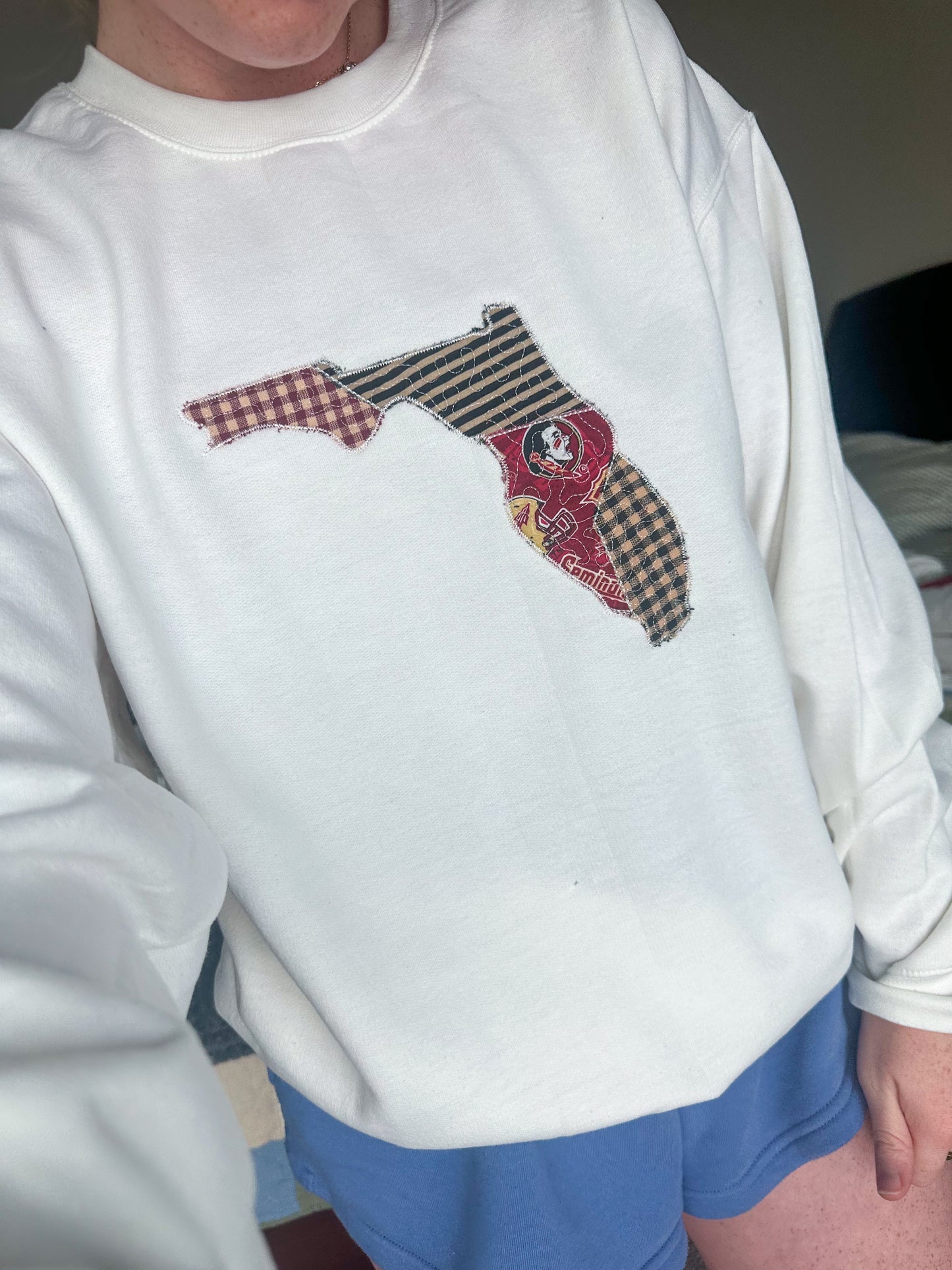 Tallahassee Florida Patchwork Crewneck