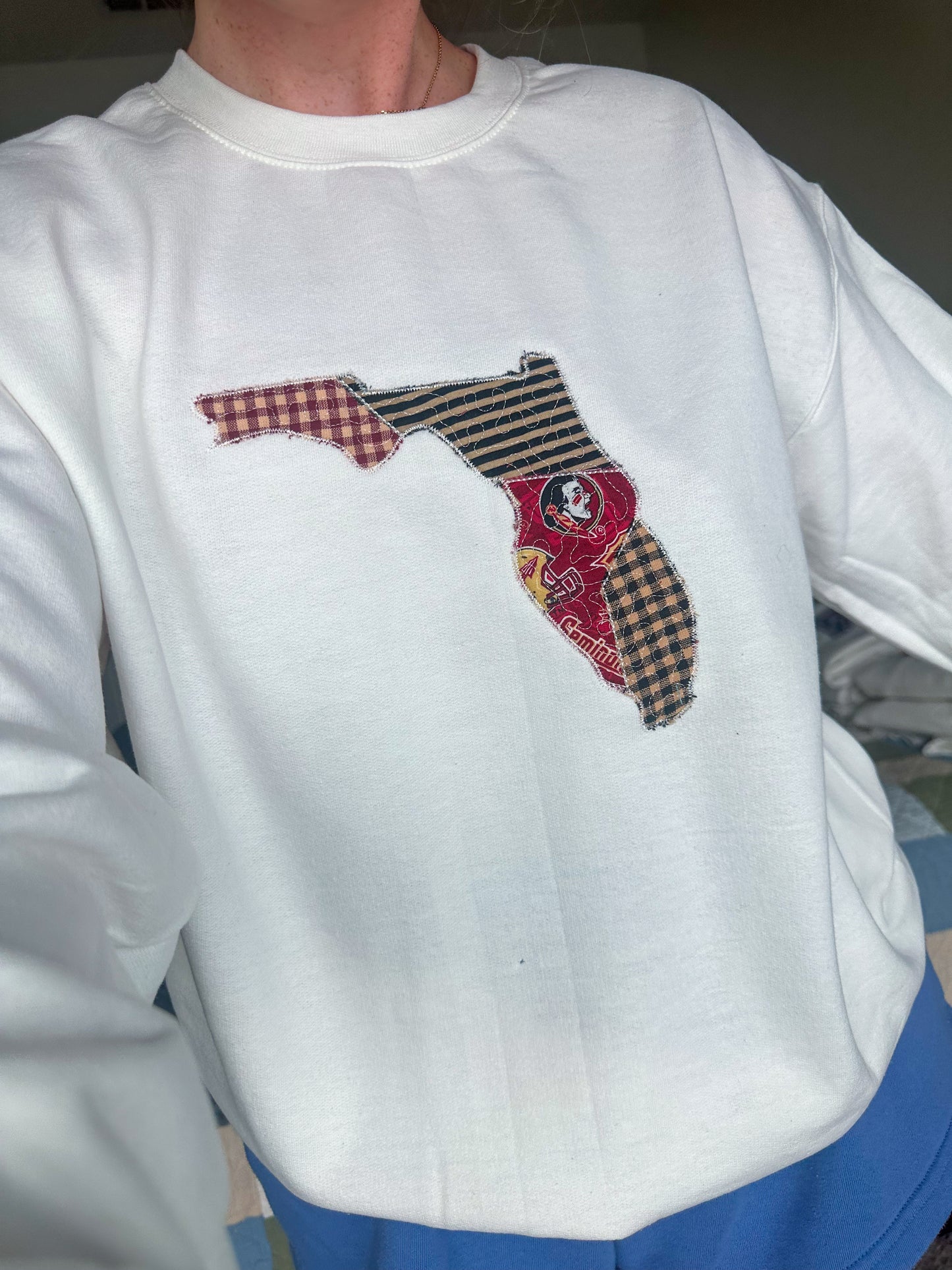 Tallahassee Florida Patchwork Crewneck