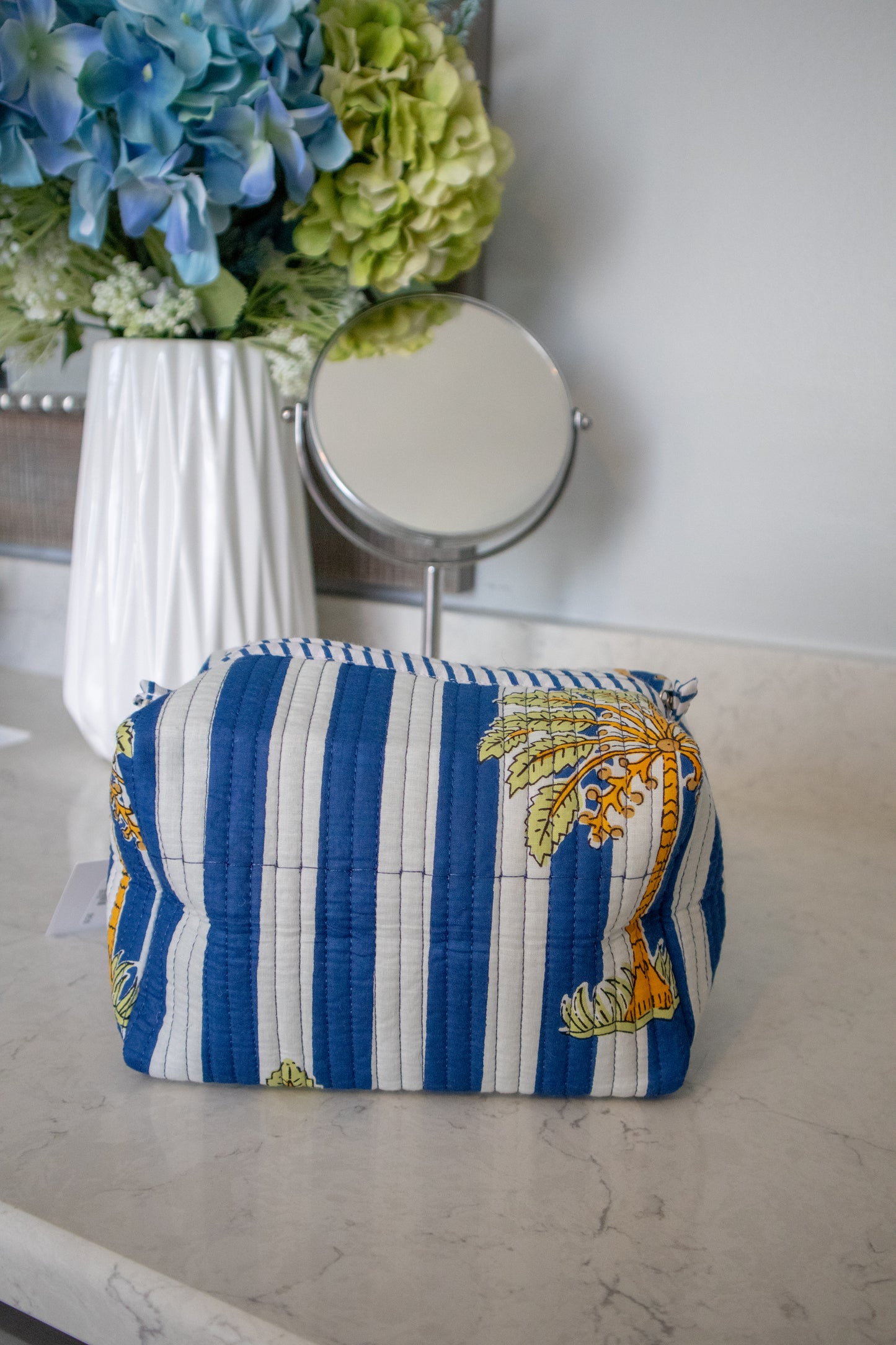 Blue Palms Makeup Bag