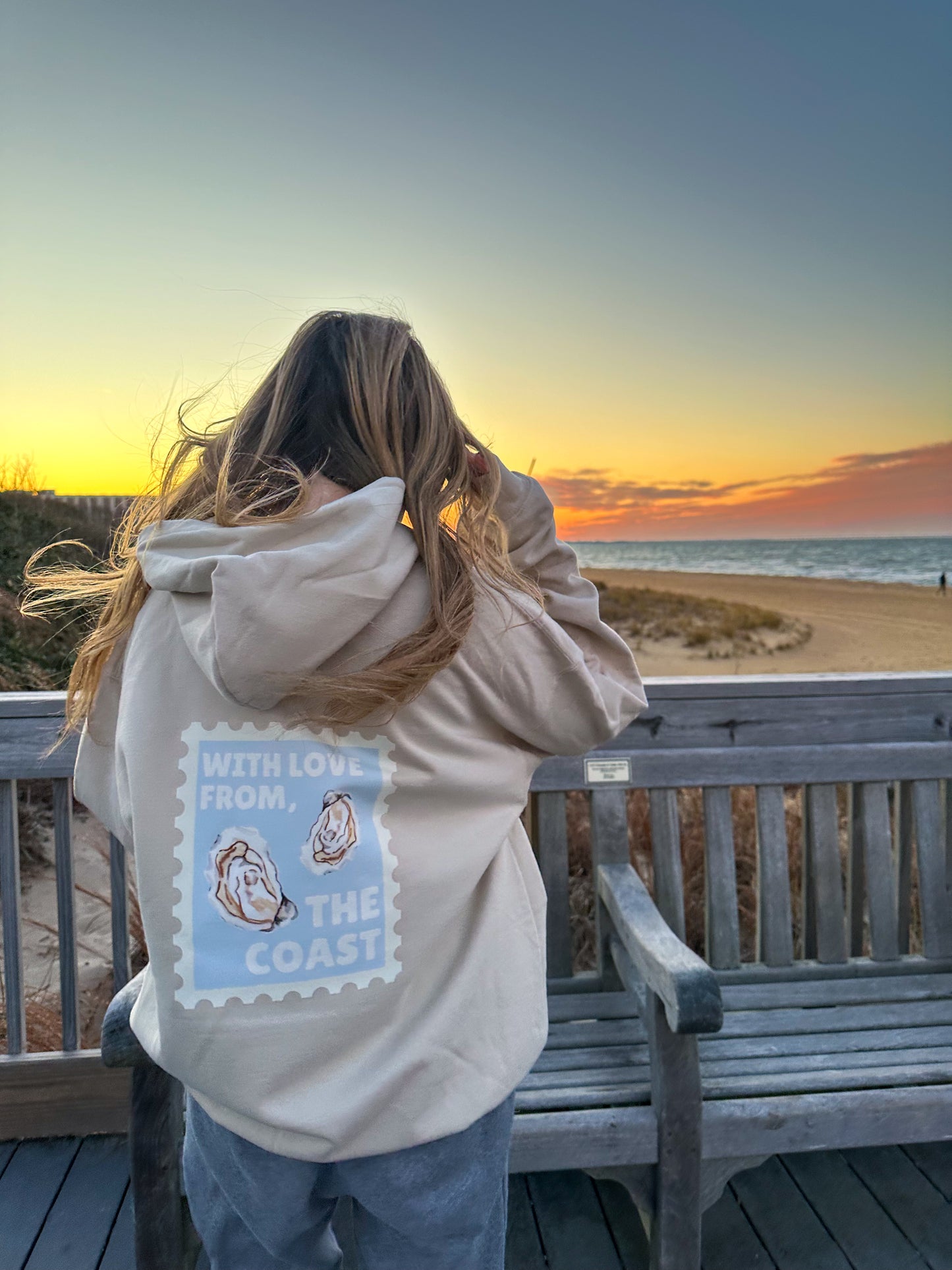 With Love From The Coast Oyster Sweatshirt