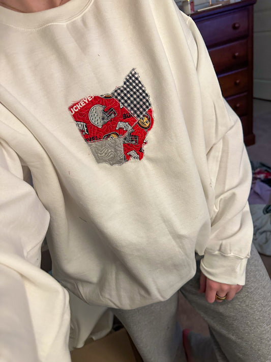 Ohio Quilted Crewneck