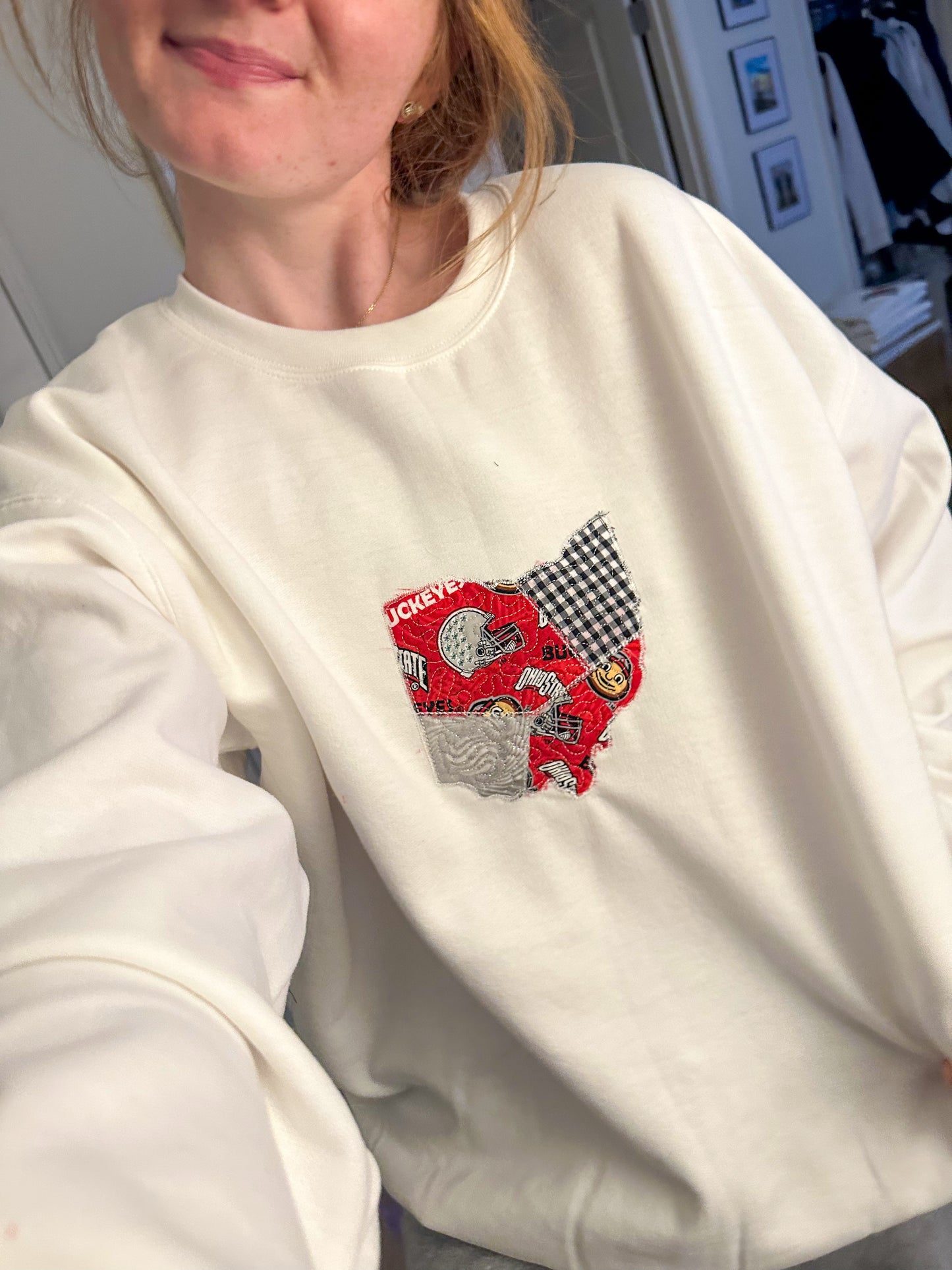 Ohio Quilted Crewneck